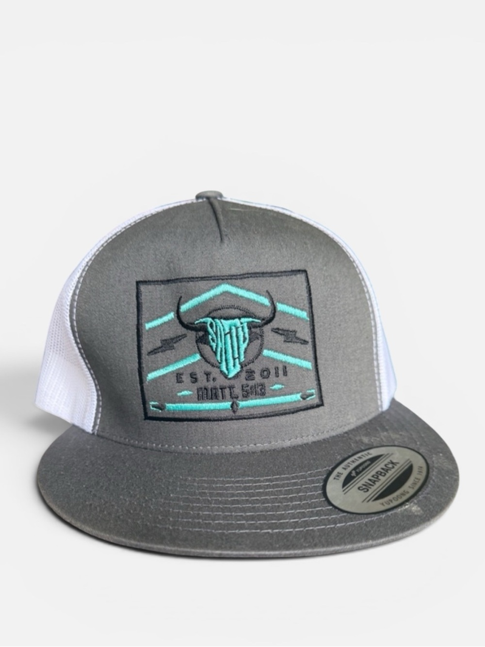 SALTY  RODEO The Classics NWT MENS HAT white, grey and blue bible verse